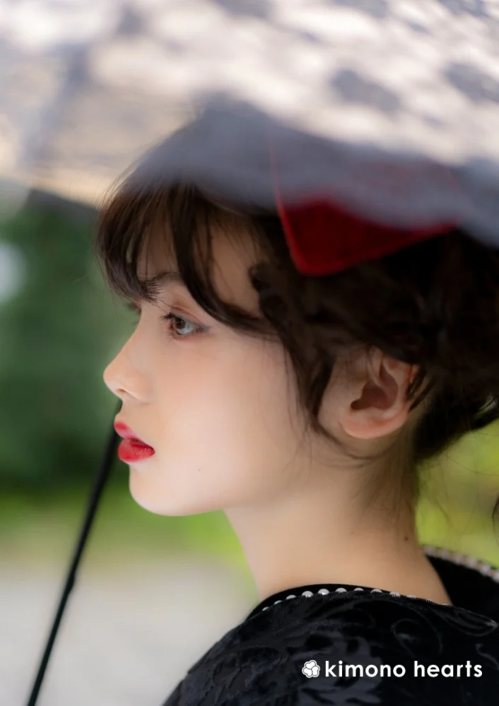 成人式　ゴシック　黒　無地　柄少なめ　加藤ナナ　ブリッジマン遊七　南琴奈　ダーク　ドーリー　ゴスロリ　振袖　洋風　二十歳の集い